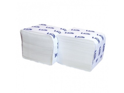 Lime Туалетная бумага листовая в пачках V укладка 2 слоя белая 10.5 х 21.5 см 200 шт